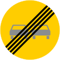 End of overtaking restriction (formerly used )