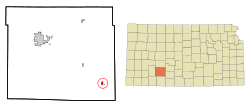 Location within Ford County and Kansas