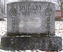 Dudley's gravestone