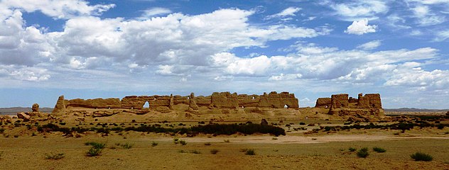 Rammed earth ruins of a granary