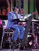 James Brown during the NBA All Star Game jam session