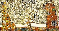 装置艺术的原型：古斯塔夫·克林姆的作品《生命之树（英语：The Tree of Life, Stoclet Frieze）》（L'Arbre de Vie, Stoclet Frieze）