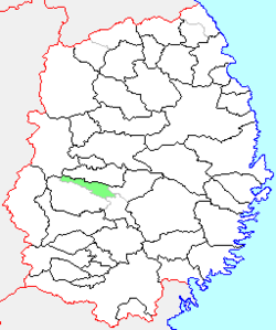 Location of Ishidoriya in Iwate Prefecture