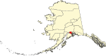 标示出安克雷奇位置的地图