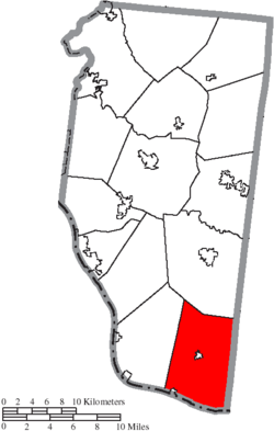 Location of Franklin Township in Clermont County