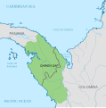 Image 10Map of the Darién Gap at the border between Colombia and Panama (from List of transcontinental countries)