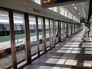 Platform screen doors at the Monte Compatri-Pantano station on Rome Metro's Line C