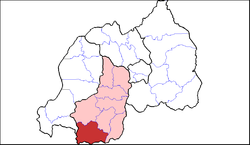 Shown within Southern Province and Rwanda