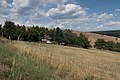 between Nová Ves v Horách and Hora Svaté Kateřiny, windmillsx in panorama