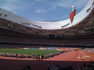 北京奧運會期間體育場內部