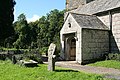 Fig. c4: a Cornish cross in the churchyard at Lanteglos; it was found in a blacksmith's shop at Valley Truckle