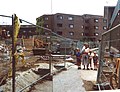 Collingwood College in 1994 during the major building work that greatly increased the college's size