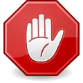 With stop hand