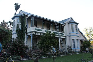 The Elms homestead, pictured here in 2012, collapsed during the earthquake, killing one person