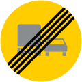 End of overtaking by lorries restriction (formerly used )