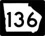 State Route 136 marker