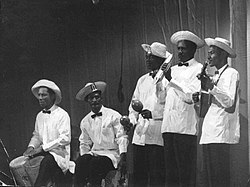 Grupo Changüí de Guantánamo at the National Folk Festival in Havana, 1962.