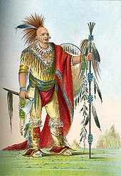 Native American chief in regalia