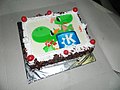 KDE 2013年印度见面会期间制作的Konqi和Katie蛋糕。