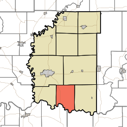 Location of Harrison Township in Daviess County
