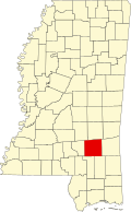 琼斯县在密西西比州的位置