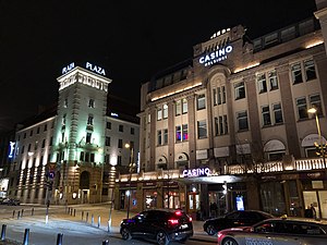 The Casino Helsinki at night in Helsinki, Finland