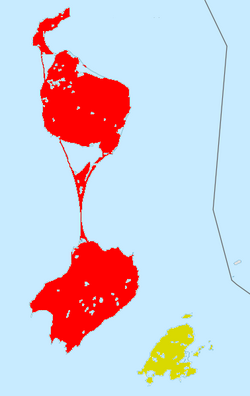 Location of the commune (in red) within Saint Pierre and Miquelon