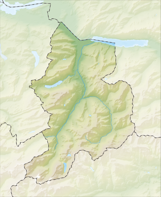 Location map Switzerland Glarus