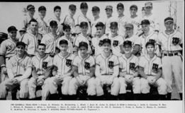 A team photograph of the 1954 University of Cincinnati baseball team.