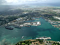 Joint Base Pearl Harbor–Hickam at Pearl Harbor, Hawaii 2004, center Kuahua peninsula depot.