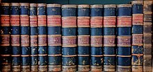 Depicts a set of the Bridgewater Treatises, rebound in leather, together with Charles Babbage's Ninth Bridgewater Treatise