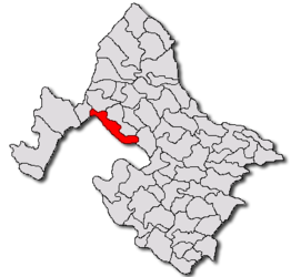 Location within Mehedinți County