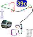 香港岛专线小巴39C线的走线图