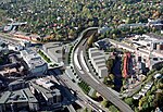 Aerial view artist's conception of Lysaker Station after renovations