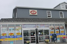 Trenton Marketplace IGA in Trenton, Maine, in Hancock County in June 2014. In July 2020 the store was sold and affiliation changed to Shop&Save/Hannaford.