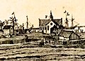 The Calvinist church in Mauritsstad. Detail of an engraving by Frans Post, 1647.