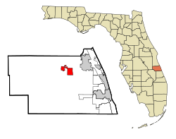 Location in Indian River County and the state of Florida