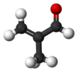 Ball-and-stick model of methacrolein