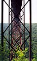 Close-up of the bridge supports