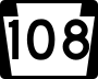 Pennsylvania Route 108 marker