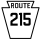 Pennsylvania Route 215 marker