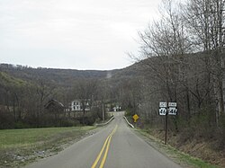 Eastbound PA 146 in Norwich Township