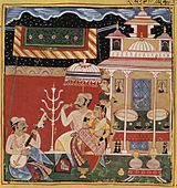 B-12 Ragamala paintings: Deepak Raga by Sahibdin, 17th century.