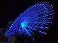 The illumination of the Ferris wheel