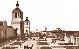 Sepia photograph of the North East Coast Exhibition