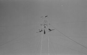Trapeze acrobatics, 1937