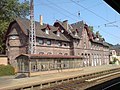 Entrance building (no longer in use) seen from the tracks