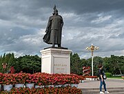 位於北陵公園裡的皇太極像