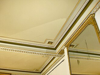Garthmyl Hall Gilded ceiling decoration