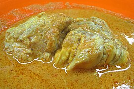 Gulai banak or gulai otak, brain gulai, a nasi kapau dish